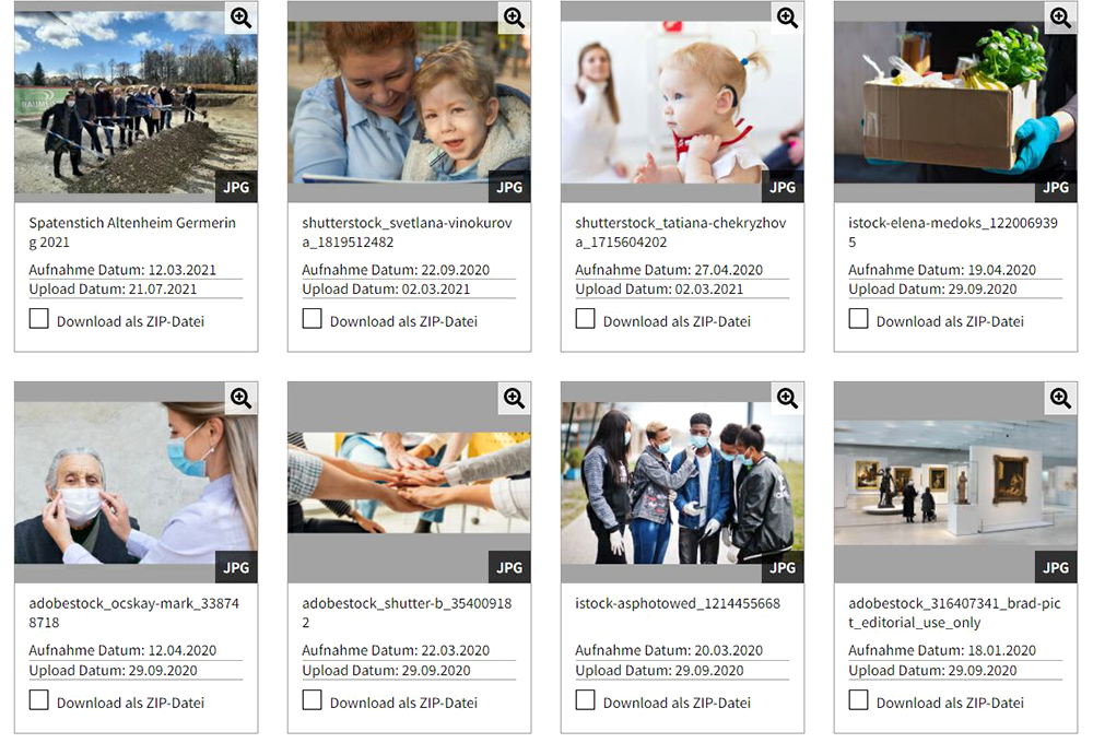 Screenshot der Plattform | © Caritas München und Oberbayern 
